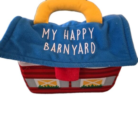 Carter's Barnyard Soft Plush Playset 5.5" W X 6" H New No Box Latch & Loop Strap - Picture 1 of 7